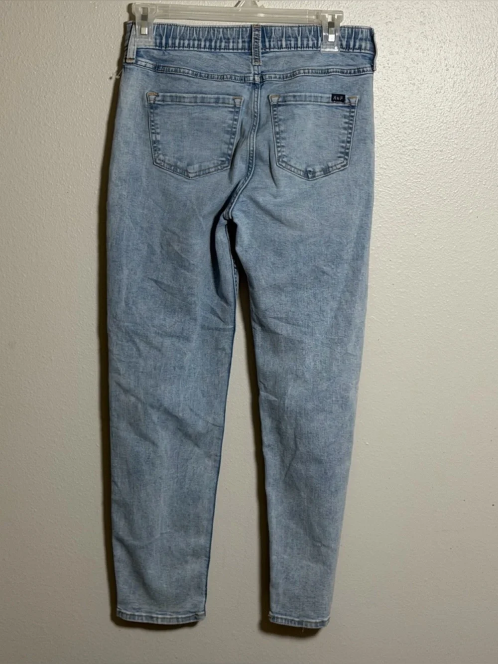 Abercrombie Kids Girl‎ Denim High-Rise Mini Mom Distressed Jeans Pull on 15/16